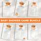 Cutie Pie Baby Shower Game Bundle, Pumpkin Pie Baby Shower Games for October November Baby Sprinkle, Fall Pumpkin Shower Template #068 - TheLovebirdsDesign