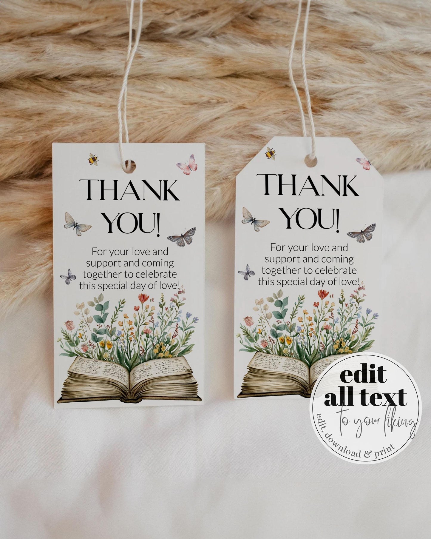 New Chapter Begins Storybook Baby Shower Favor Tags, Once upon a time Thank you Tags Decor, Reading Library Birthday Party Stickers #068 - TheLovebirdsDesign