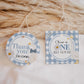 One Silly Goose Blue Favor Tags for First Birthday, Boys 1st Birthday Silly Goose Thank You Tags Sticker Cupcake Topper Decor Template #068 - TheLovebirdsDesign