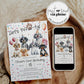 Puppy Birthday Invitation, Gender Neutral Confetti Dog Paw-Tee Invite for Boys or Girls First Birthday Invitation, Printable Template #070 - TheLovebirdsDesign