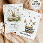 A New Chapter Begins Rabbit Baby Shower Invitation, Gender Neutral Bunny Storybook Baby Shower Invite, Butterfly Themed Party Template #068 - TheLovebirdsDesign