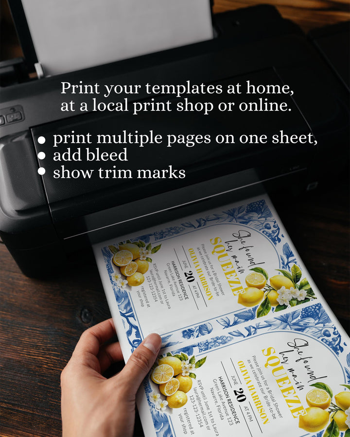 Citrus Limoncello Spitz Bar Menu Template, Cocktail Drinks Menu for Lemon Amalfi Coast Positano Bridal Shower or Mediterranean Wedding #072 - TheLovebirdsDesign