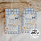 One Silly Goose Blue Favor Tags for First Birthday, Boys 1st Birthday Silly Goose Thank You Tags Sticker Cupcake Topper Decor Template #068 - TheLovebirdsDesign