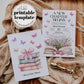 Girl Story Book Themed Baby Shower Invitation, A New Chapter Begins Baby Shower Invite, Pink Wildflower Butterfly Themed Template #072 - TheLovebirdsDesign