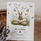 A New Chapter Begins Rabbit Baby Shower Invitation, Gender Neutral Bunny Storybook Baby Shower Invite, Butterfly Themed Party Template #068 - TheLovebirdsDesign