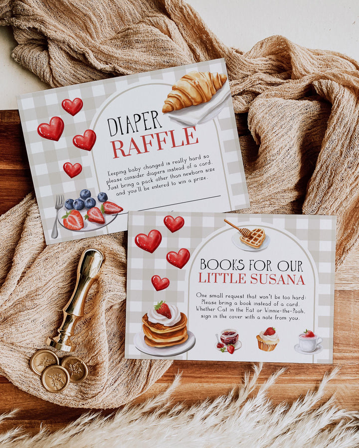 Brunch Baby Shower Invitation, Bakery Pancakes Berries Waffles Cottagecore Baby Shower Invite Suite, Gender Neutral Berry Sweet Template#068 - TheLovebirdsDesign