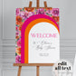 Pink Orange Welcome Sign, Editable Sunrise Party Welcome Template for Summer Girl Baby Shower or Bridal Party Printable Decorations #072 - TheLovebirdsDesign