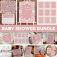 Cielito Lindo Baby Shower Bundle Pink, Editable Vintage Mexican Invitation Suite Girls Talavera Papel Picado Party Decorations Template #067 - TheLovebirdsDesign