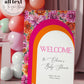 Pink Orange Welcome Sign, Editable Sunrise Party Welcome Template for Summer Girl Baby Shower or Bridal Party Printable Decorations #072 - TheLovebirdsDesign