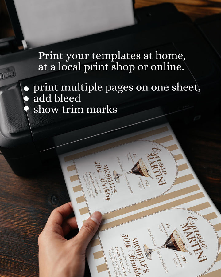 Espresso Martini 30th Birthday Invitation, Editable Social Club Tini Bit Older Adult Woman Birthday Party Invite Printable Template #072 - TheLovebirdsDesign