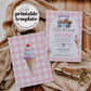 Ice Cream Invite Scoops, Heres the Scoop Bridal Shower Invitation Coquette Ice Truck Summer Pool Party Garden Shower Printable Template #068 - TheLovebirdsDesign