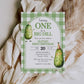ONE Big Dill Pickle themed Birthday Invitation for First Birthday Boy or Girl, Gender Neutral 1st Birthday Invite Pickle Party Template #068 - TheLovebirdsDesign