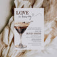 Love is Brewing Espresso Martini Bridal Shower Invitation Editable Cocktail Club Invite, Coffee Martini themed Party Printable Template #072 - TheLovebirdsDesign