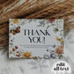 Wildflower Thank you Card for Love Bug Summer Baby Shower or First Birthday, Gender Neutral Thank you Card Enchanted Butterfly Template #072 - TheLovebirdsDesign