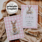 Some Bunny is on the way Baby Shower Invitation, Cute Rabbit Easter Invite Cottagecore Bunny Sweet Baby Sprinkle Printable Template #068 - TheLovebirdsDesign