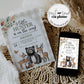 Hunter Theme Forest Animals Woodsy Baby Shower Invitation, Little Buck Invite for Baby Boy, Hunter Baby Shower Printable Template #068 - TheLovebirdsDesign