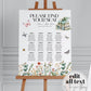 Storybook Seating Chart Template, New Chapter Begins Happily Ever After Book Shower Decorations Guest Seating Reading Library Template #072 - TheLovebirdsDesign