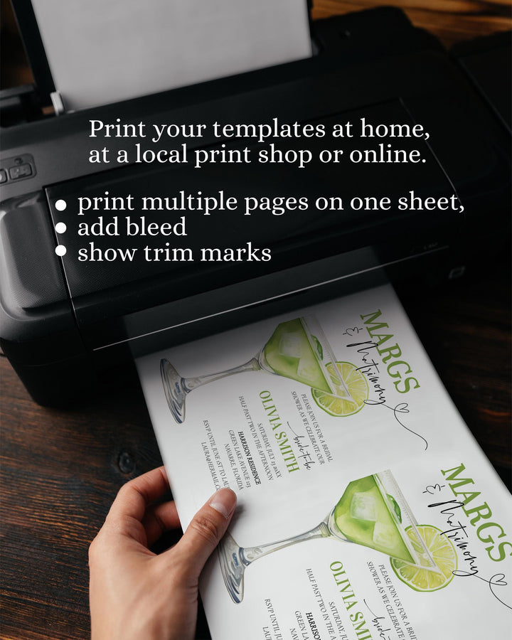 Margs Matrimony Bridal Shower Final Fiesta Bachelorette Itinerary, Tropical Bach Hen Girls Trip Margarita Cocktail Party Template #072 - TheLovebirdsDesign