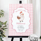 One Cute Chick First Birthday Welcome Sign for Girls, Hand drawn Chicken Themed 1st Birthday Party Sign Farm Animal Decoration Template #070 - TheLovebirdsDesign