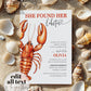 She Found her Lobster Bridal Shower Invitation Template for Coastal Bridal Party or Beach Bachelorette in Maine with Girl Friends #070 - TheLovebirdsDesign
