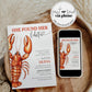 She Found her Lobster Bridal Shower Invitation Template for Coastal Bridal Party or Beach Bachelorette in Maine with Girl Friends #070 - TheLovebirdsDesign