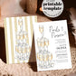 Pearls and Prosecco Bridal Shower Invitation, Champagne Tower and Pearls Party Invite Template for Bridal Brunch or Adult Woman Birthday#070 - TheLovebirdsDesign