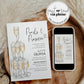 Pearls and Prosecco Bridal Shower Invitation, Champagne Tower and Pearls Party Invite Template for Bridal Brunch or Adult Woman Birthday#070 - TheLovebirdsDesign