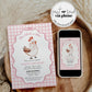 One Cute Chick First Birthday Invitation for Girls, Hand drawn Chicken Themed 1st Birthday Invite Farm Animal Invite Printable Template #070 - TheLovebirdsDesign