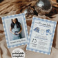 Blue Jean Baby Shower Invitation Template, Boy Blue Denim Gingham Baby Shower Invite, Denim Diamonds Baby on the way Theme Template #068 - TheLovebirdsDesign