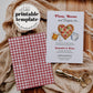 Pizza Brews and Diapers too Baby Shower Invitation, Red Gingham Italian Pizza Beer Baby Shower Invite Set, Pizza Slice Party Template #068 - TheLovebirdsDesign