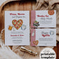 Pizza Brews and Diapers too Baby Shower Invitation, Red Gingham Italian Pizza Beer Baby Shower Invite Set, Pizza Slice Party Template #068 - TheLovebirdsDesign