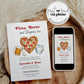 Pizza Brews and Diapers too Baby Shower Invitation, Red Gingham Italian Pizza Beer Baby Shower Invite Set, Pizza Slice Party Template #068 - TheLovebirdsDesign