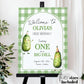 ONE Big Dill Pickle themed Welcome Sign for First Birthday Boy or Girl, Gender Neutral 1st Birthday Decorations Pickle Party Template #068 - TheLovebirdsDesign