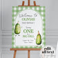 ONE Big Dill Pickle themed Welcome Sign for First Birthday Boy or Girl, Gender Neutral 1st Birthday Decorations Pickle Party Template #068 - TheLovebirdsDesign