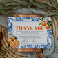 Orange Toile Thank you Card Amalfi Coast Thank you note with Citrus Positano Theme Something Blue Bridal or Cutie Baby Shower Template #072 - TheLovebirdsDesign