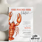 She Found her Lobster Bridal Shower Invitation Template for Coastal Bridal Party or Beach Bachelorette in Maine with Girl Friends #070 - TheLovebirdsDesign