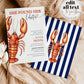 She Found her Lobster Bridal Shower Invitation Template for Coastal Bridal Party or Beach Bachelorette in Maine with Girl Friends #070 - TheLovebirdsDesign
