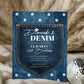 Blue Jeans Denim and Diamonds 30th Birthday Invitation, Disco Cowgirl Adult Birthday Invite, Denim Diamonds Pearls Party Printable #022 - TheLovebirdsDesign