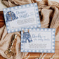Blue Jean Baby Shower Invitation Template, Boy Blue Denim Gingham Baby Shower Invite, Denim Diamonds Baby on the way Theme Template #068 - TheLovebirdsDesign