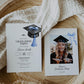 Graduation Party Invitation Editable Blue Tassel Bow Graduation Announcement Class of 2025 College or High School Grad Invite Template #023 - TheLovebirdsDesign