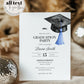Graduation Party Invitation Editable Blue Tassel Bow Graduation Announcement Class of 2025 College or High School Grad Invite Template #023 - TheLovebirdsDesign