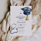Nurse Graduation Party Invitation Editable Stetoscope Bow Graduation Announcement Class of 2025 Editable Printable Grad Invite Template #023 - TheLovebirdsDesign