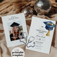 Nurse Graduation Party Invitation Editable Stetoscope Bow Graduation Announcement Class of 2025 Editable Printable Grad Invite Template #023 - TheLovebirdsDesign