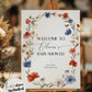 Wildflower 4th of July Baby Shower Welcome Sign Template Red White and Blue Floral Baby Shower Decor for Independence Day BBQ Grillout #072 - TheLovebirdsDesign