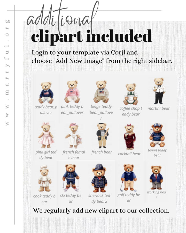 Classic Luxury Ralph Polo Baby Shower Envelope Liners for Boys Bear Baby Shower Envelope Template Teddy Bear Plaid Elegant Theme #068 - TheLovebirdsDesign