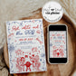 4th of July Backyard BBQ Grill Party Invitation Handwritten Independence Day Barbeque Invite Template Wavy Frame Funky Patriotic Doodle #070 - TheLovebirdsDesign