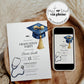 Nurse Graduation Party Invitation Editable Stetoscope Bow Graduation Announcement Class of 2025 Editable Printable Grad Invite Template #023 - TheLovebirdsDesign