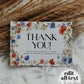 Wildflower 4th of July Thank you Card Template Red White and Blue Floral Baby Shower Thank you Note for Independence Day BBQ Grillout #072 - TheLovebirdsDesign