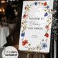 Wildflower 4th of July Baby Shower Welcome Sign Template Red White and Blue Floral Baby Shower Decor for Independence Day BBQ Grillout #072 - TheLovebirdsDesign