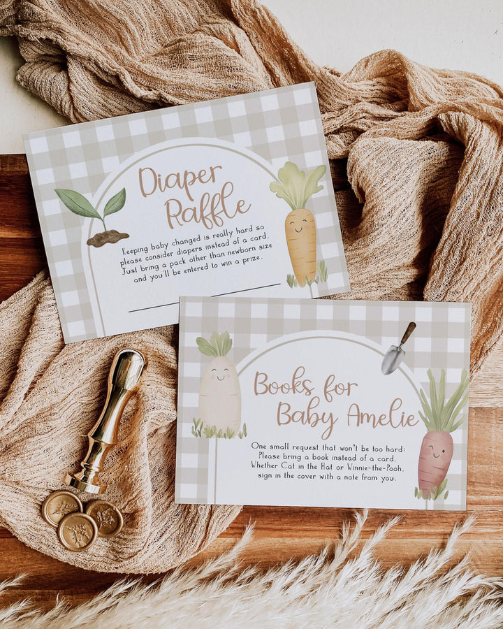 A Little Sprout Baby Shower Invite Suite Grown with LOVE Baby Party for Farmers Market or Locally Grown Shower Printable Template #068 - TheLovebirdsDesign